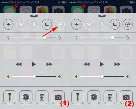 bạn hãy tìm biểu tượng khóa xoay