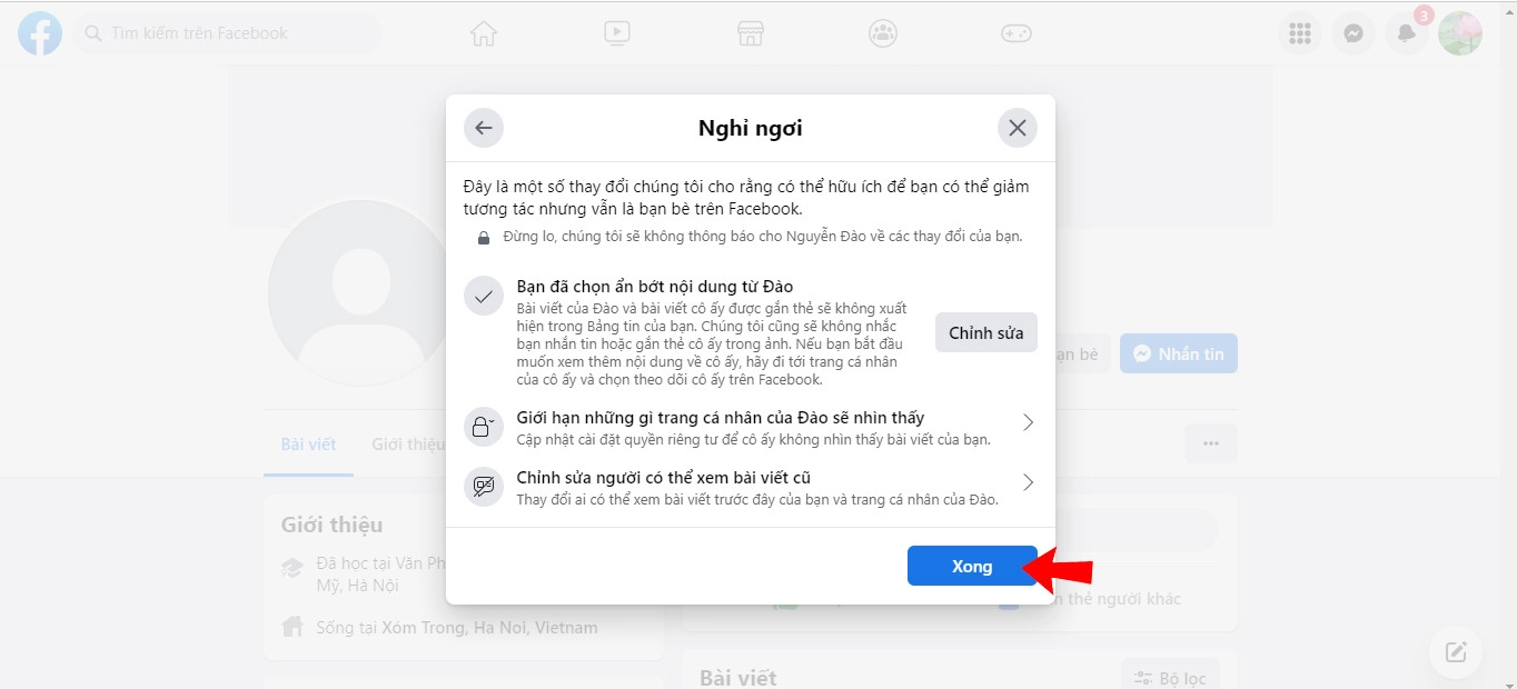 Bài viết, ảnh, tin của bạn bè không còn hiển thị trên facebook của bạn
