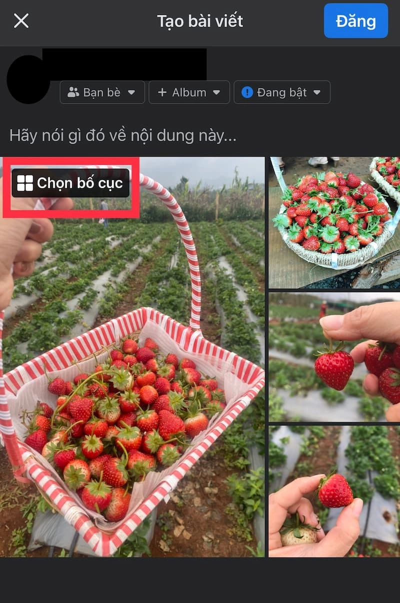 Nhấn vào Chọn bố cục để chọn bố cục mong muốn