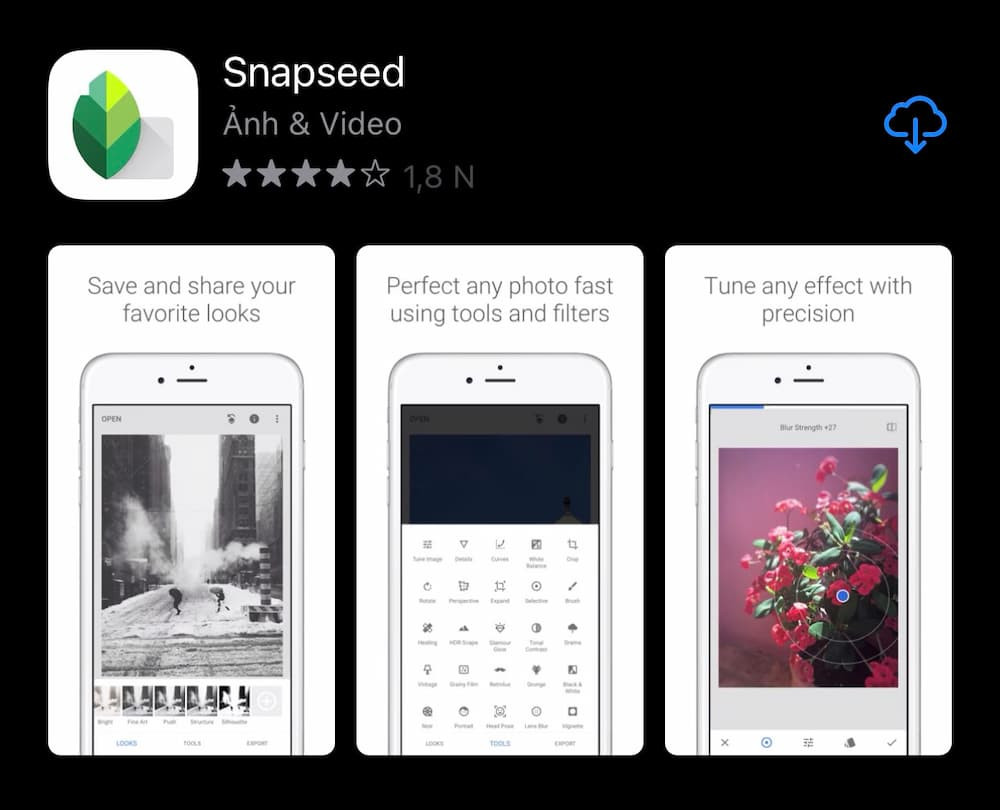 Phần mềm Snapseed trên App Store (IOS)