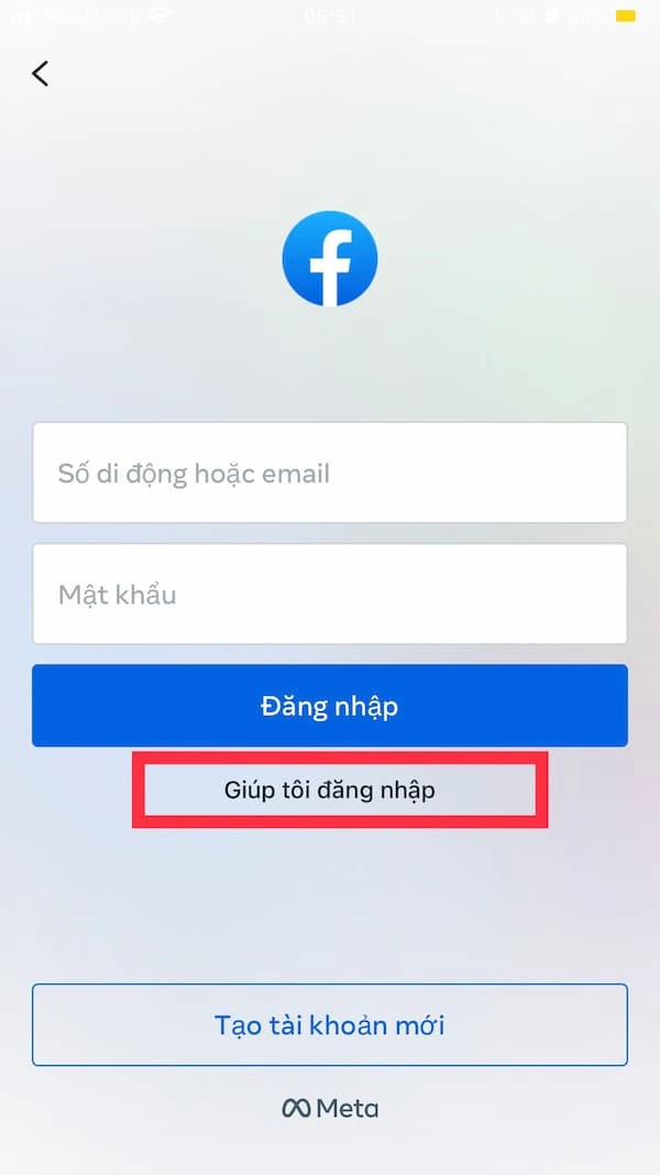 Chọn giúp tôi đăng nhập