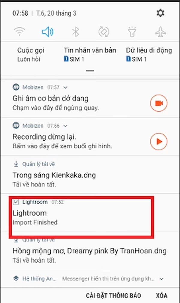 Hoàn tất tải Lightroom từ Google Drive