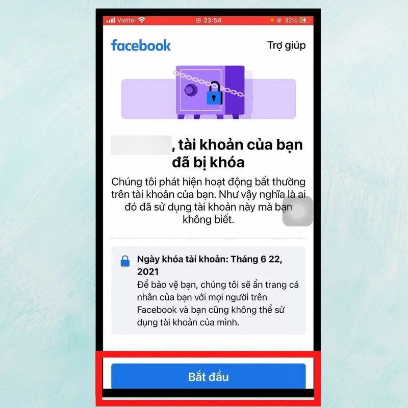 Khôi phục tài khoản Facebook khoá tạm thời