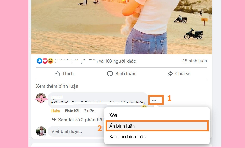 Cách ẩn comment trên facebook bằng thủ công