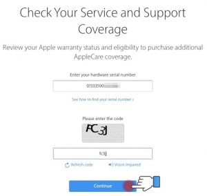 Kiểm tra bảo trành trên trang chủ