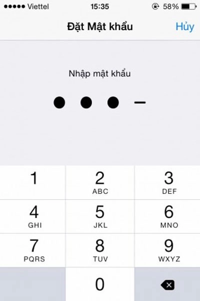 Nhập và nhập lại mật khẩu