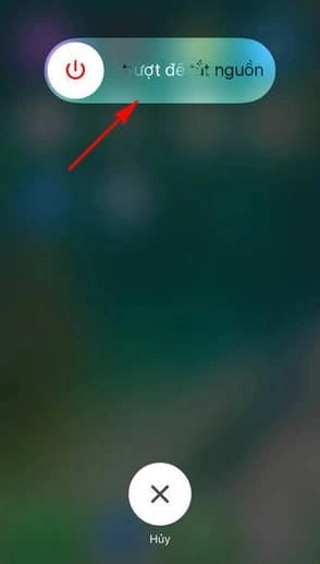 Vuốt sang phải để tắt thiết bị