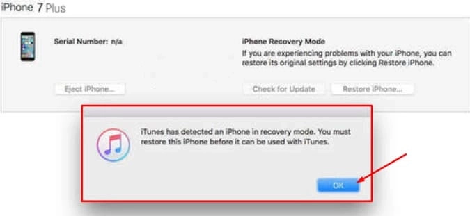 Đưa iPhone 7 Plus về chế độ DFU Mode