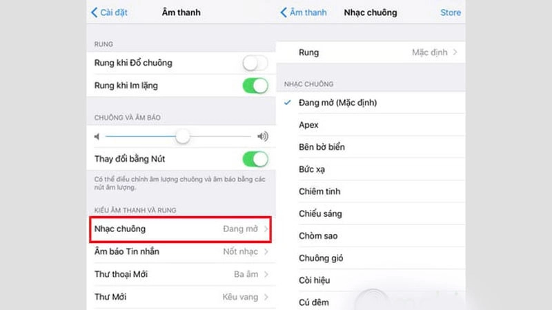 Thay đổi nhạc chuông khác