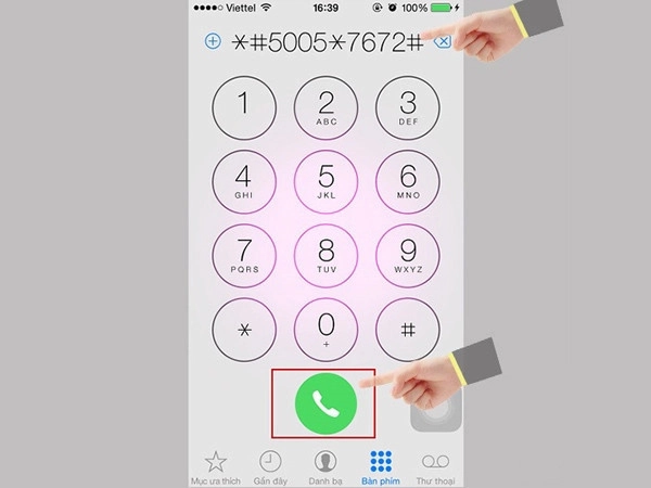 Bấm kiểm tra số trung tâm tin nhắn