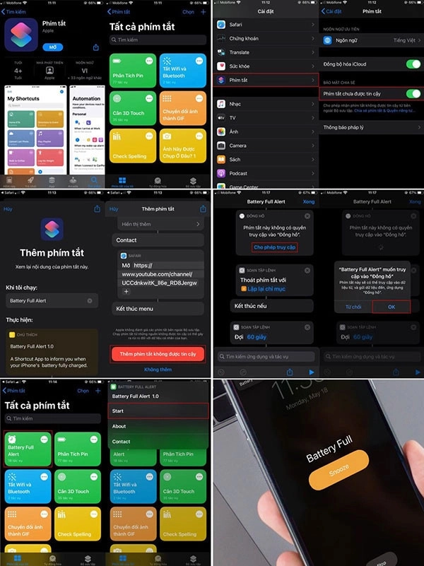 âm báo sạc đầy pin trên iPhone