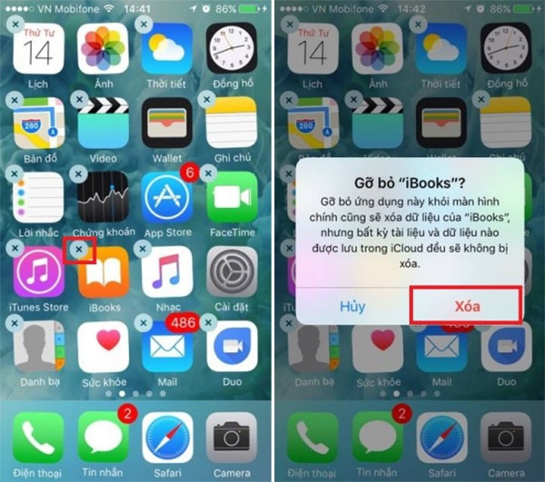 Biểu hiện cho thấy iPhone lỗi không xóa được các ứng dụng