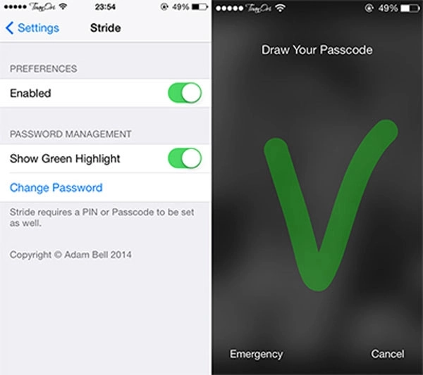 Vẽ hình bất kỳ theo ý muốn để làm mật khẩu mở khóa