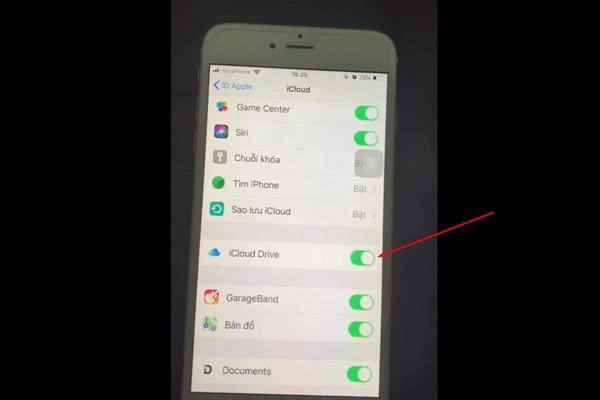 Tải Document, Garageband và bật iCloud Driver