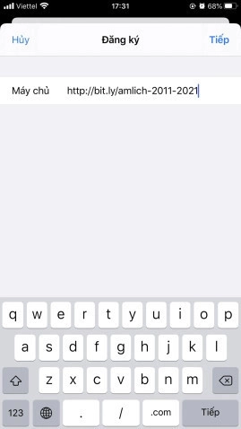 Dán linkk để chọn lịch âm