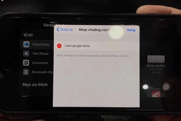 Nhấn chọn vào biểu tượng này để xóa bài hát