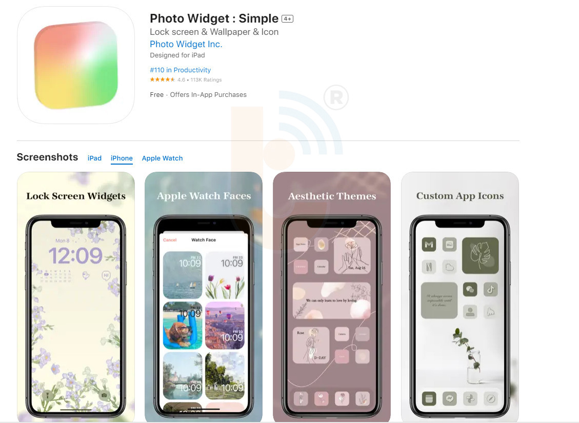 Photo Widget - đổi mới giao diện dễ dàng cho iPhone/IPad của bạn