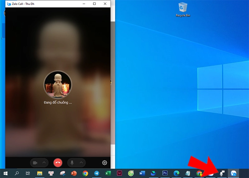 Bật cuộc gọi Zalo rồi mở ứng dụng Voice recorder