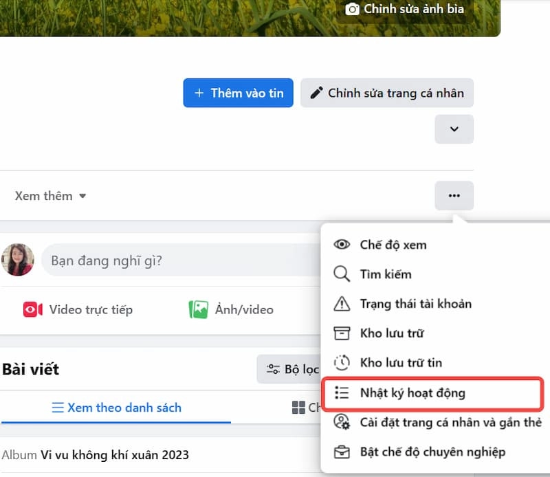 cách xóa lịch sử watch trên facebook 5