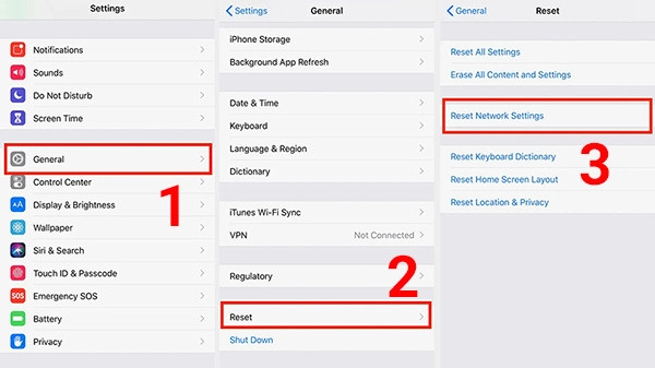 Các bước cài đặt lại kết nối mạng trên iphone 