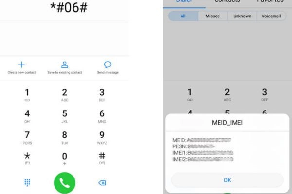 Nhập mã để check IMEI