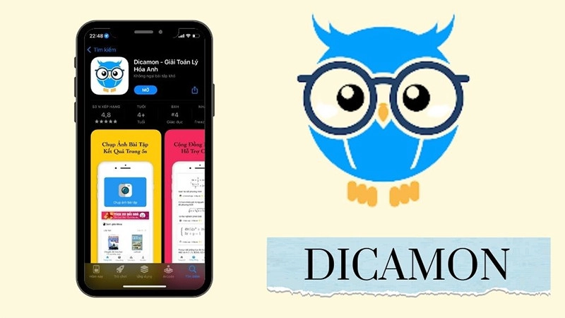 App giải bài tập tiếng anh Dicamon
