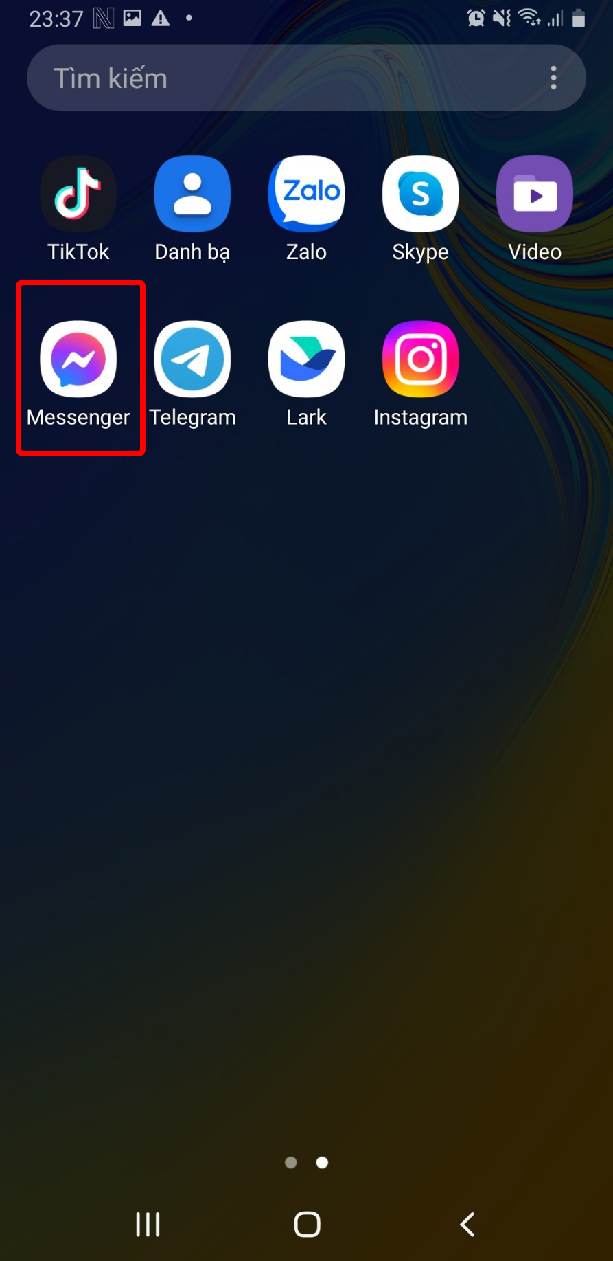 Chọn ứng dụng Messenger 