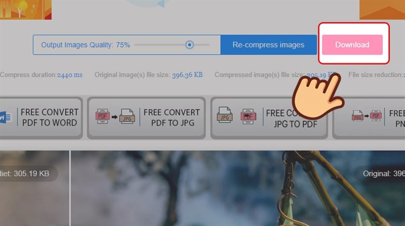 Chọn Download để lưu ảnh về máy.