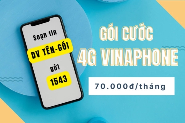 Cú pháp đăng ký 4g tháng 70k