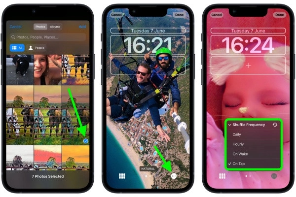 Tính năng Photo shuffle
