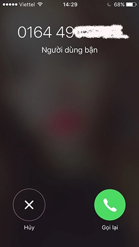 iPhone báo bận không gọi được