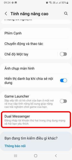 chọn Dual Messenger