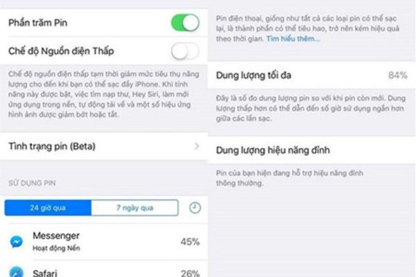 Cách kiểm tra tình trạng pin hiện tại