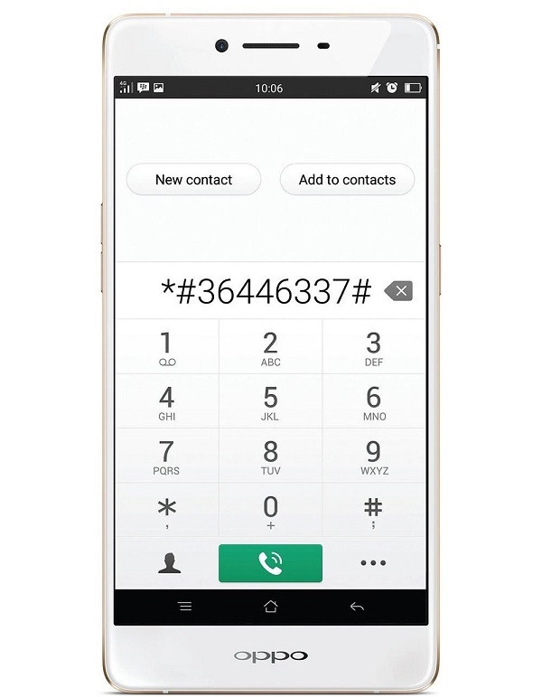 Nhập mã test máy OPPO