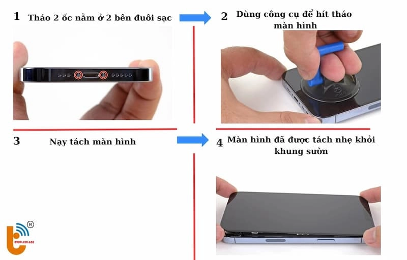 Các bước tháo iPhone 13 Pro Max