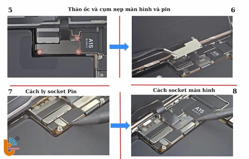 Bước tháo iphone 13 pro max tiếp theo