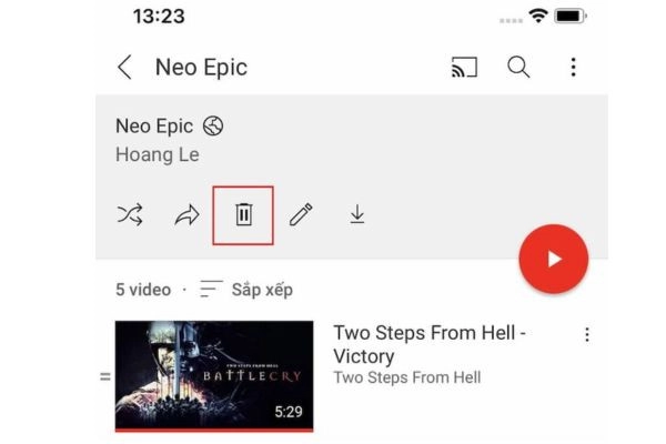 xóa danh sách phát trên Youtube 7