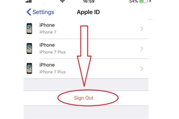 xóa tài khoản iCloud 2