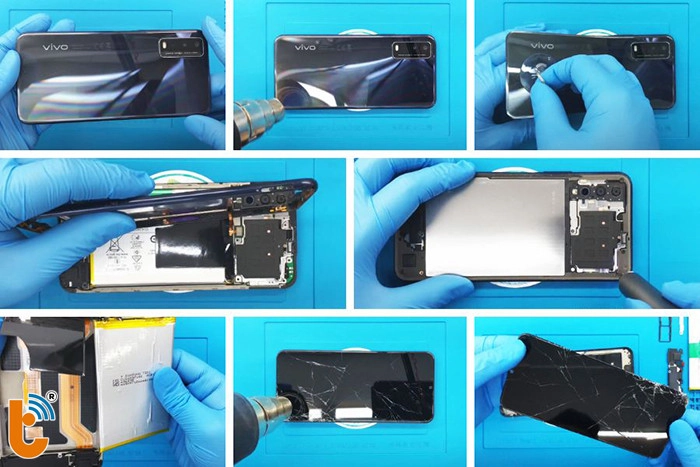 Các bước tháo màn hình Y20