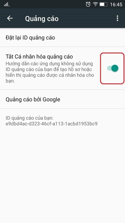 chặn quảng cáo trên điện thoại android 3