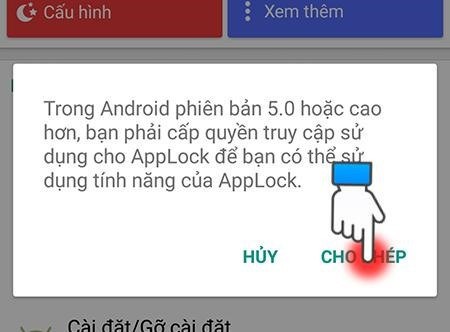 cách khoá ứng dụng trên Android 5