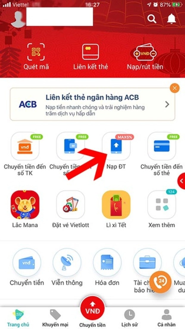 cách nạp tiền viettel 19