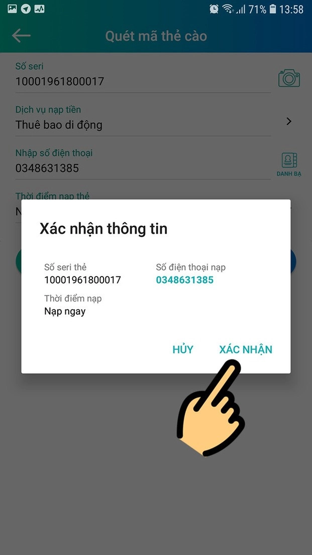cách nạp tiền viettel 23
