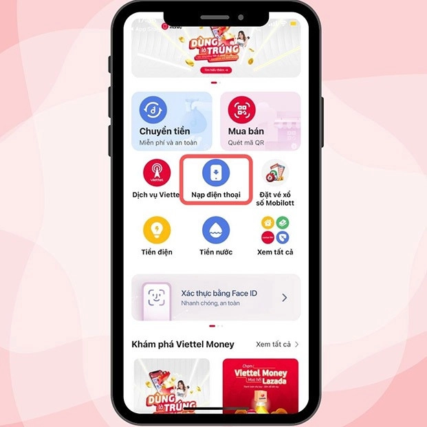 cách nạp tiền viettel 3