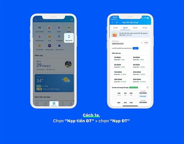 cách nạp tiền viettel 7