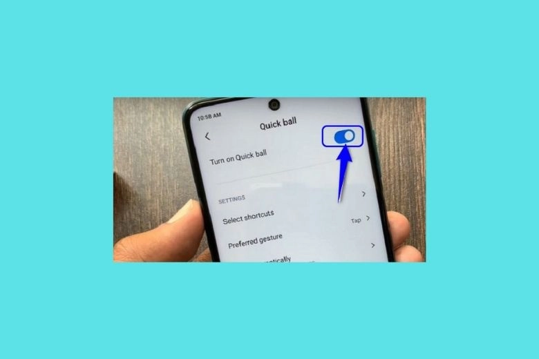 Chụp ảnh màn hình bằng Quick Ball 1