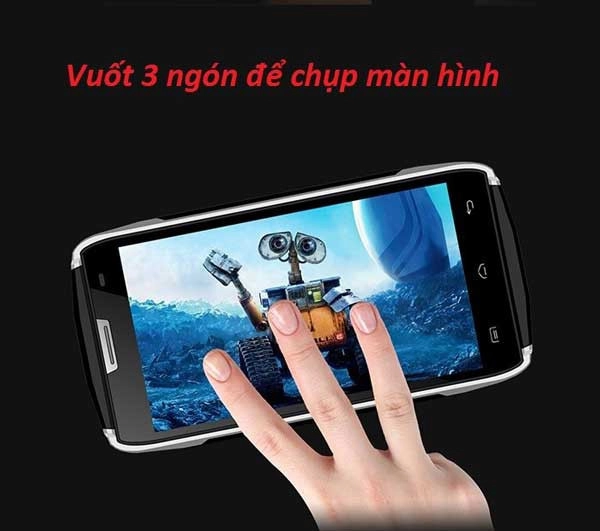 Chụp ảnh màn hình bằng cử chỉ vuốt ba ngón tay