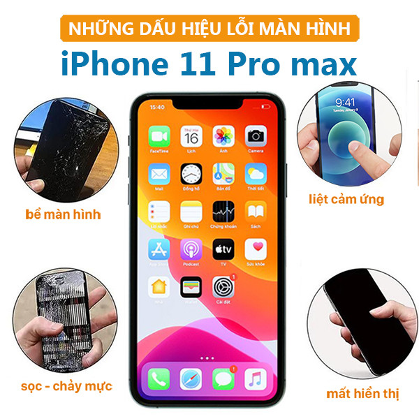 Dấu hiệu lỗi cần phải thay màn hình iphone 11 pro max