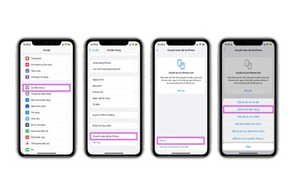 Các bước khôi phục cài đặt mạng