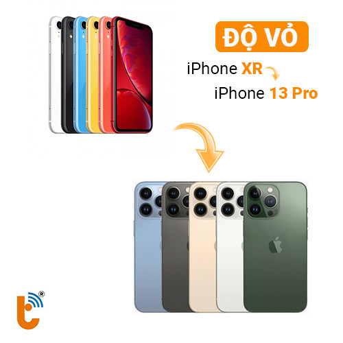 Độ vỏ iPhone Xr lên 13 Pro